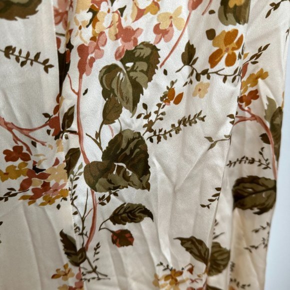 NWT Reformation Veria Maxi Silk Dress Sz 0 Bella Floral Wrap Halter Tie Neck - Picture 12 of 12